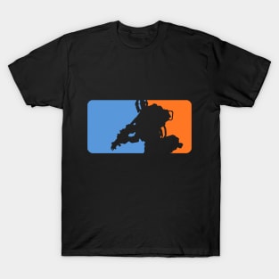 Shoot the Runner-Major League Titanfall 2 (Blue, Transparency, Orange) T-Shirt